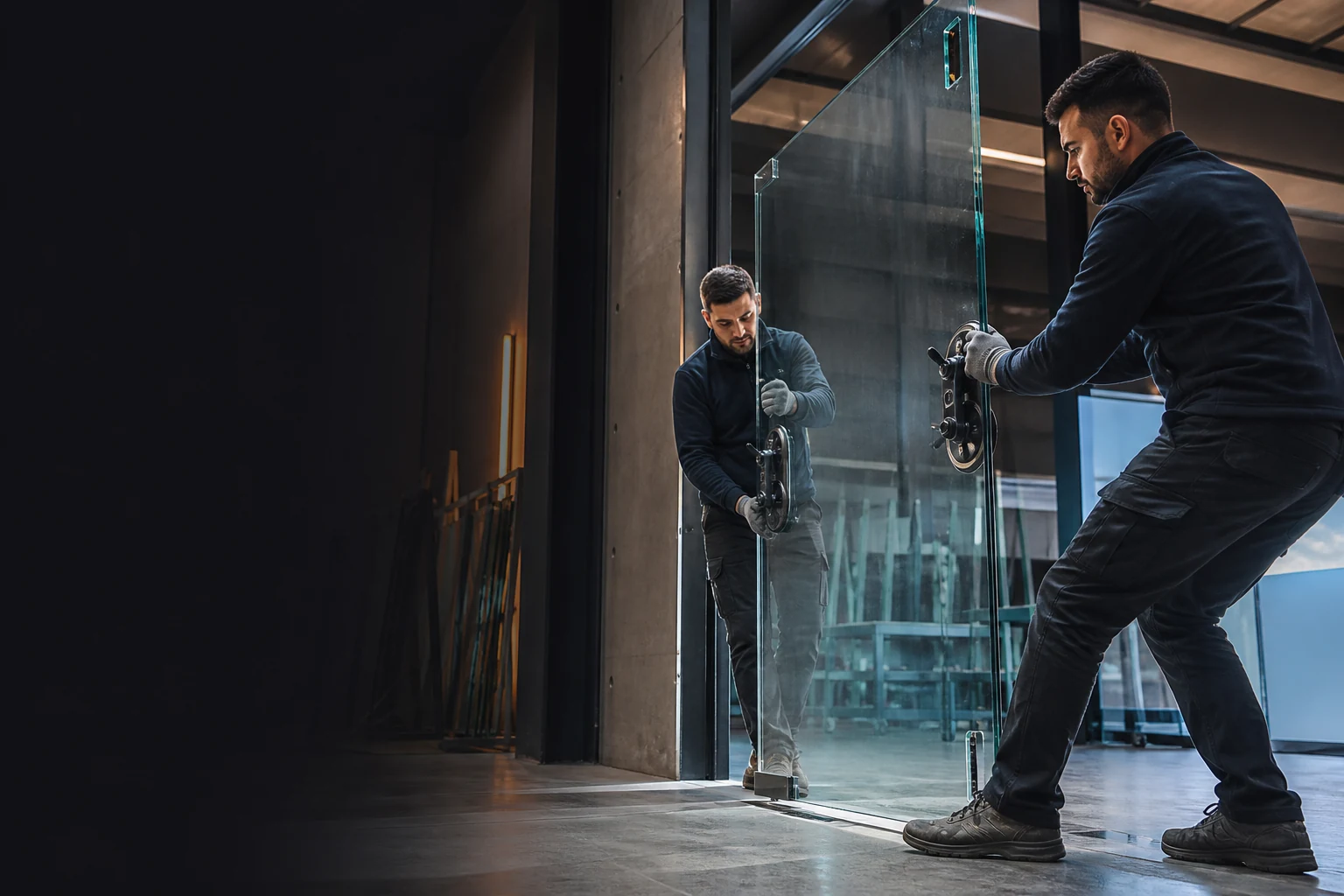 جام شیشه سکوریت ۱۰ میل فلوت شفاف مناسب درب و پارتیشن اداری